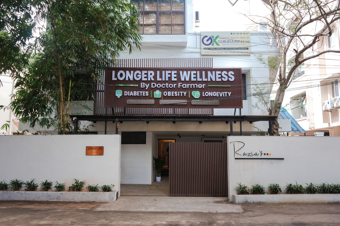 Longer Life Wellness storefront in Anna Nagar, Chennai